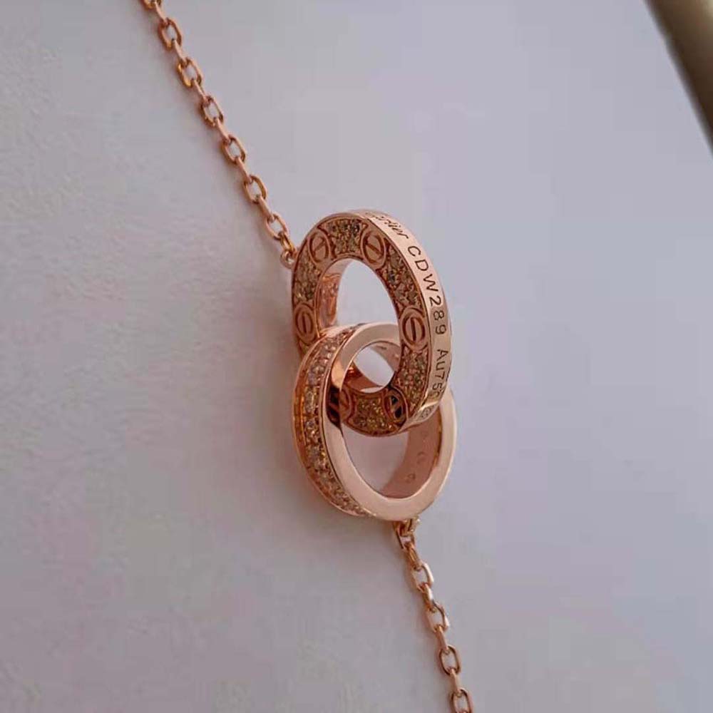 Cartier Women LOVE Necklace 18K Rose Gold (4)