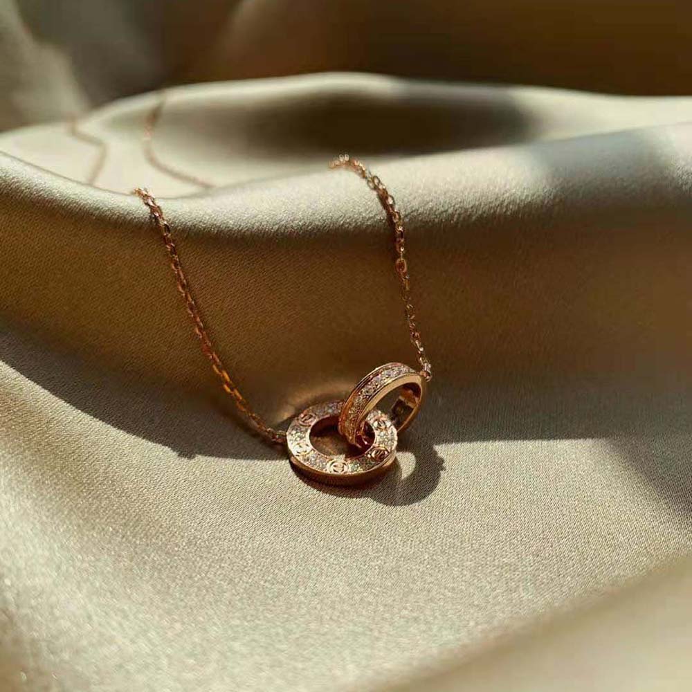 Cartier Women LOVE Necklace 18K Rose Gold (6)