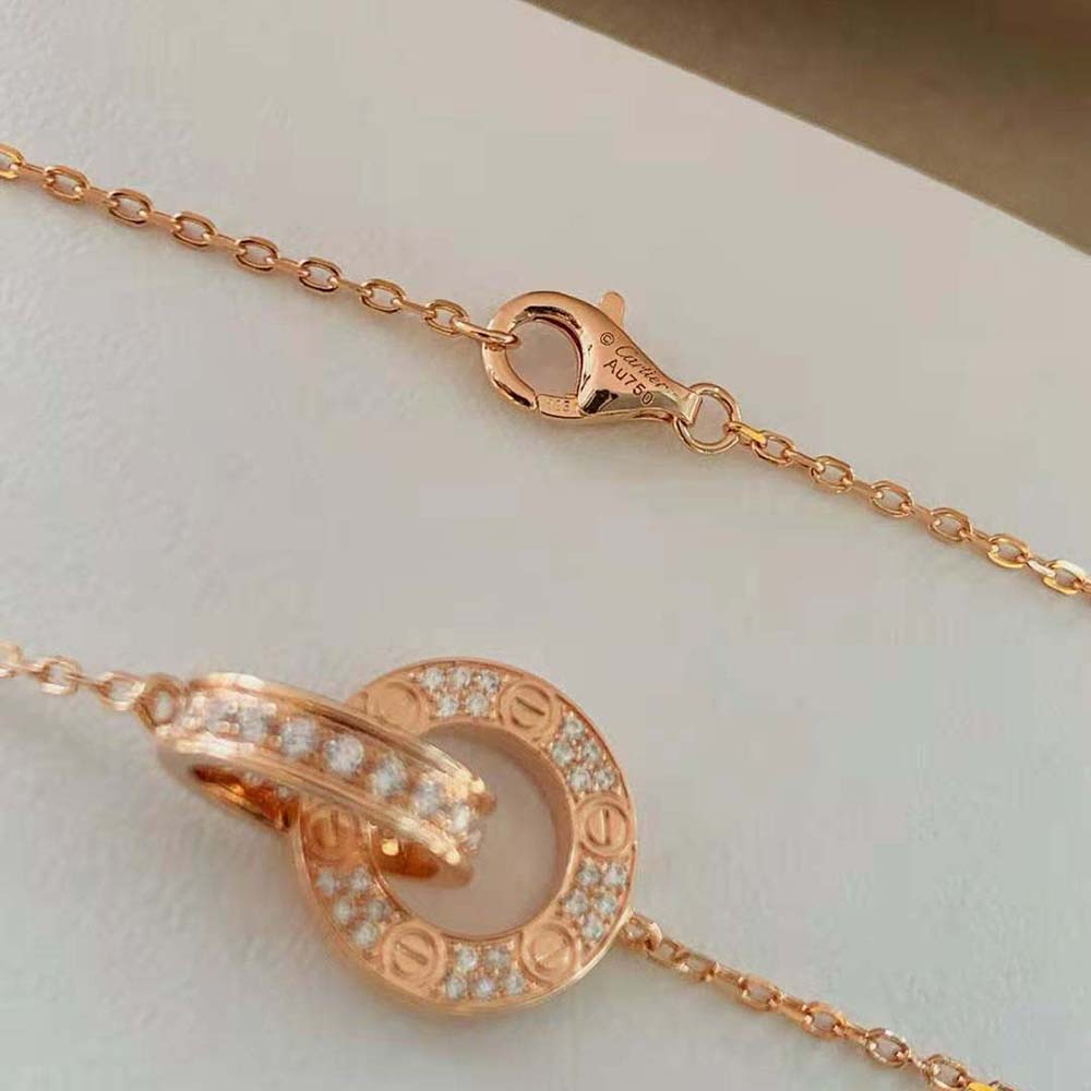 Cartier Women LOVE Necklace 18K Rose Gold (8)