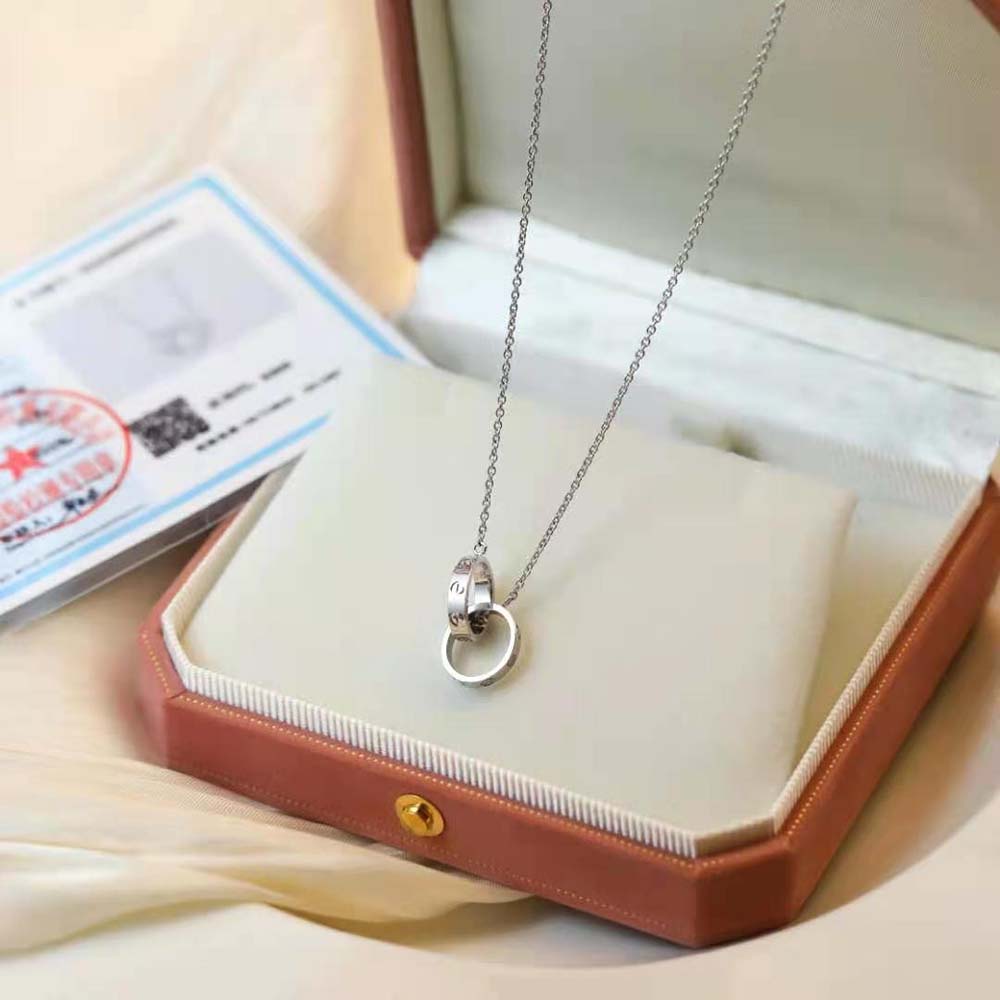 Cartier Women LOVE Necklace 18K White Gold (10)