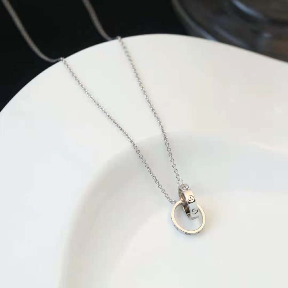 Cartier Women LOVE Necklace 18K White Gold (3)