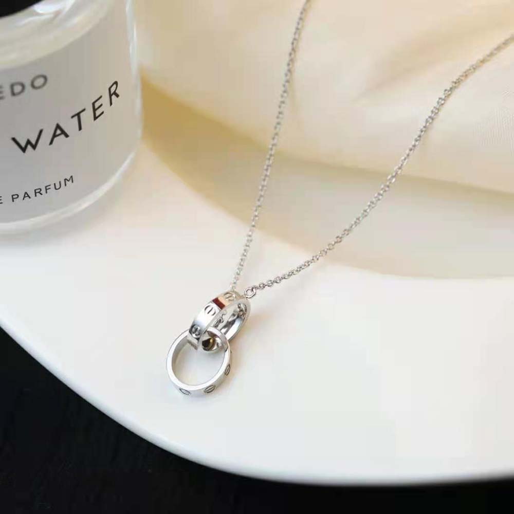 Cartier Women LOVE Necklace 18K White Gold (8)
