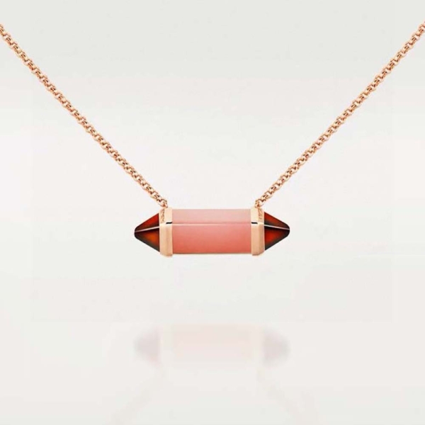 Cartier Women Les Berlingots De Cartier Necklace Medium Model Rose Gold (1)