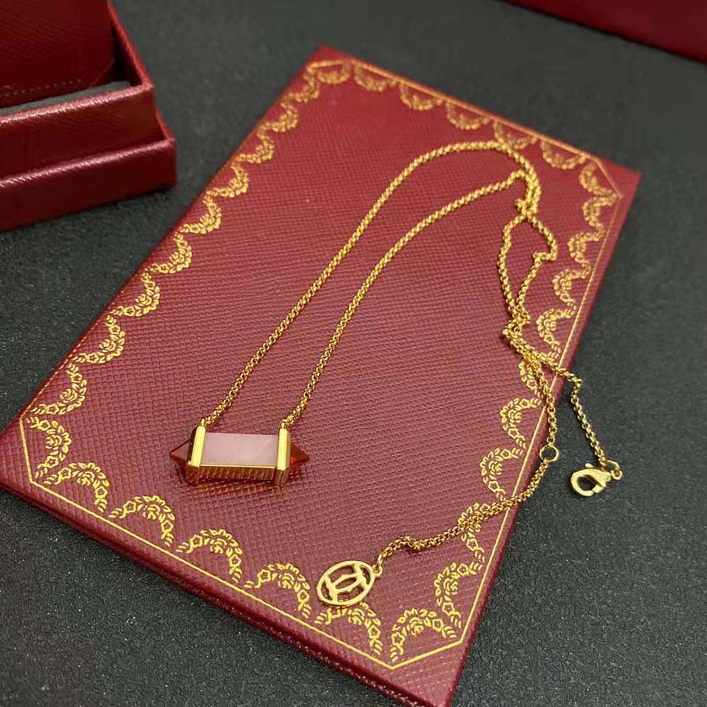 Cartier Women Les Berlingots De Cartier Necklace Medium Model Rose Gold (2)
