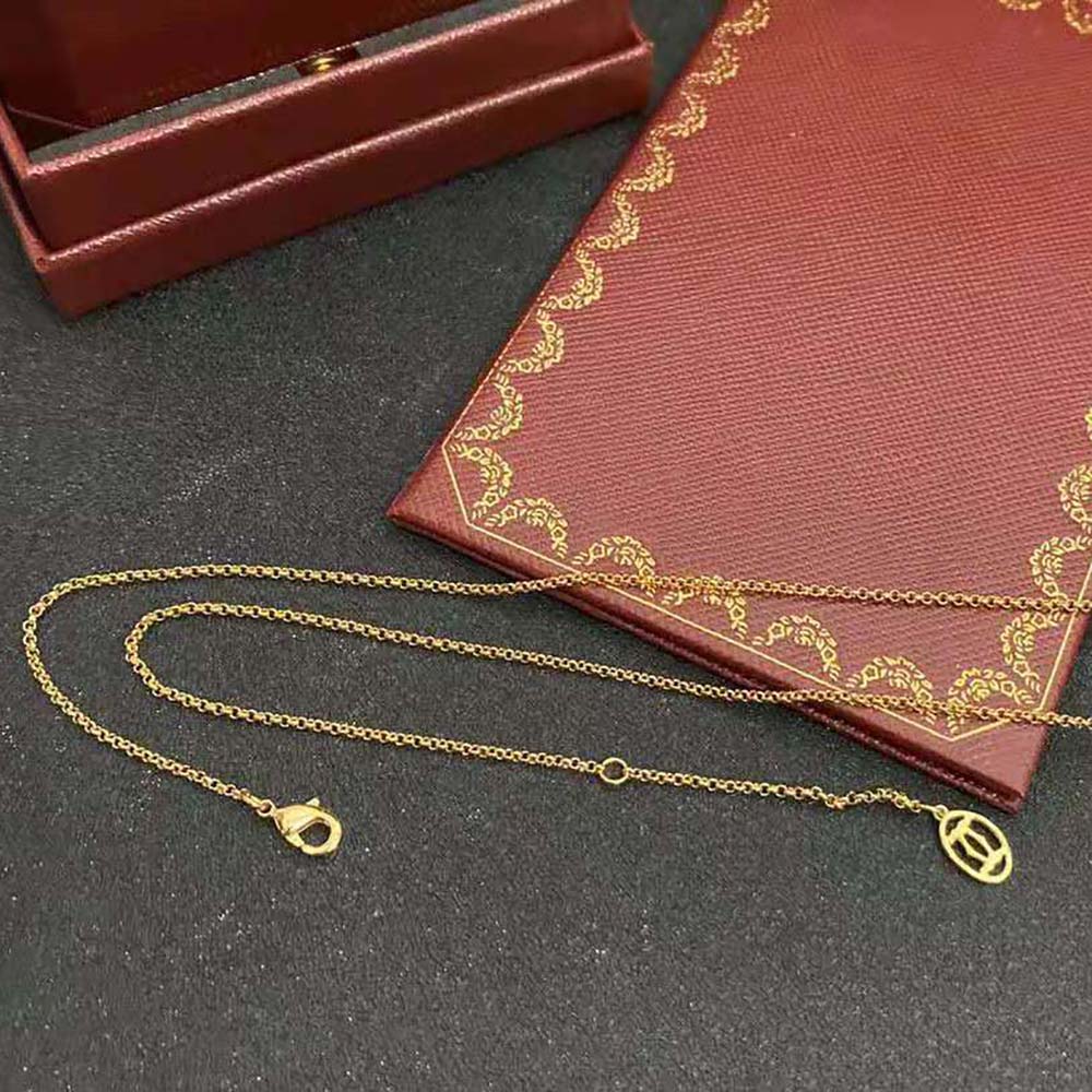 Cartier Women Les Berlingots De Cartier Necklace Medium Model Rose Gold (4)