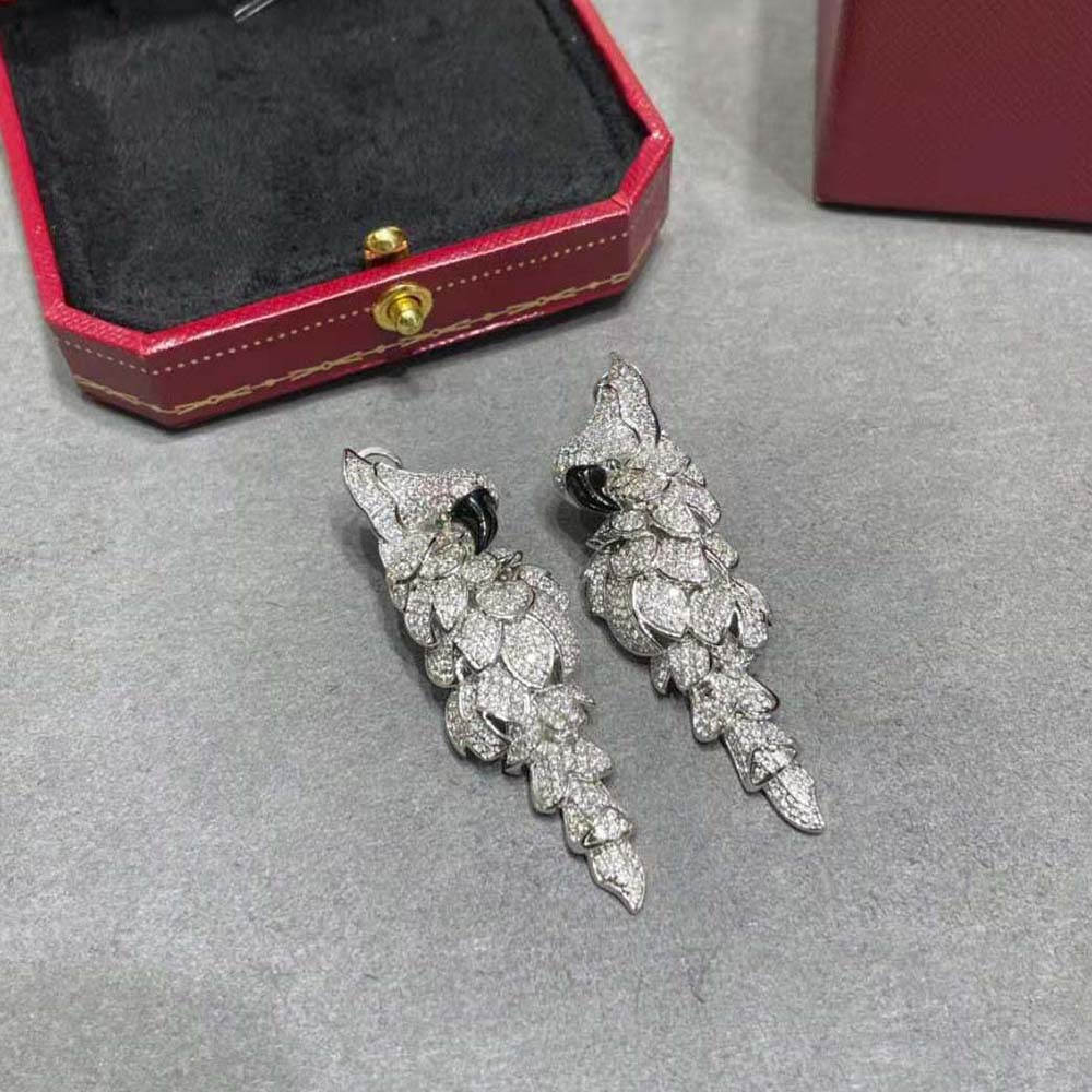 Cartier Women Les Oiseaux Libérés Earrings White Gold (7)