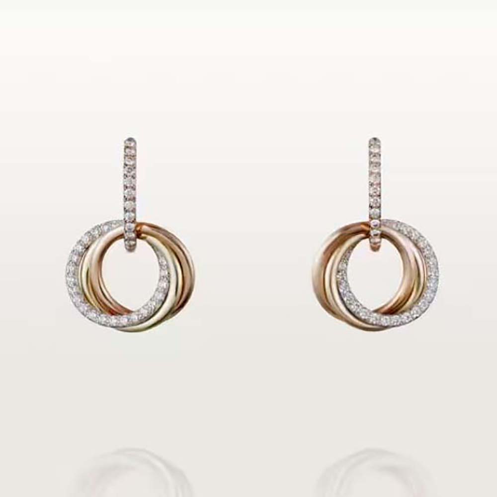 Cartier Women Trinity Earrings White Gold (1)