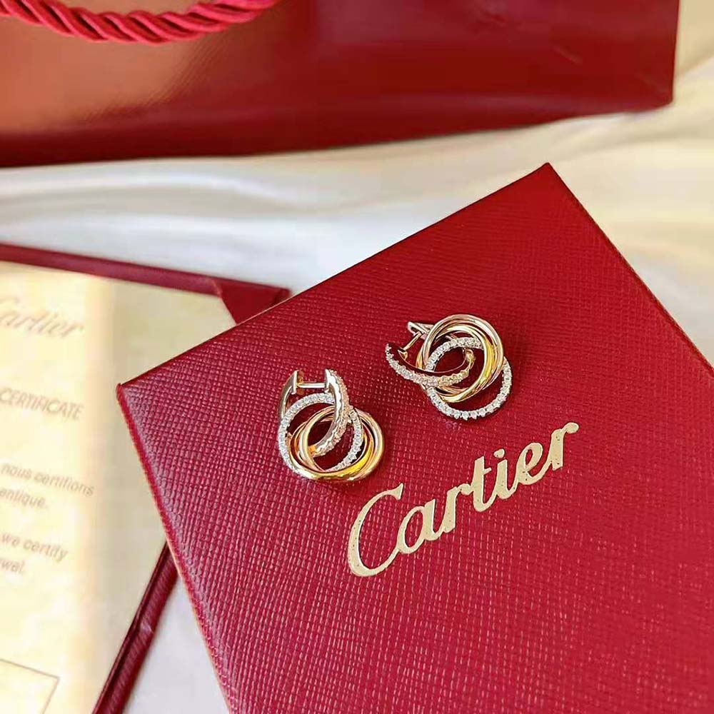 Cartier Women Trinity Earrings White Gold (4)