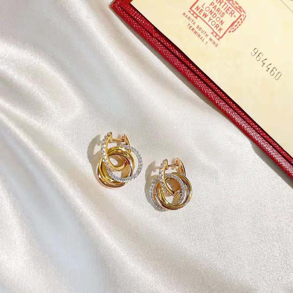 Cartier Women Trinity Earrings White Gold (5)