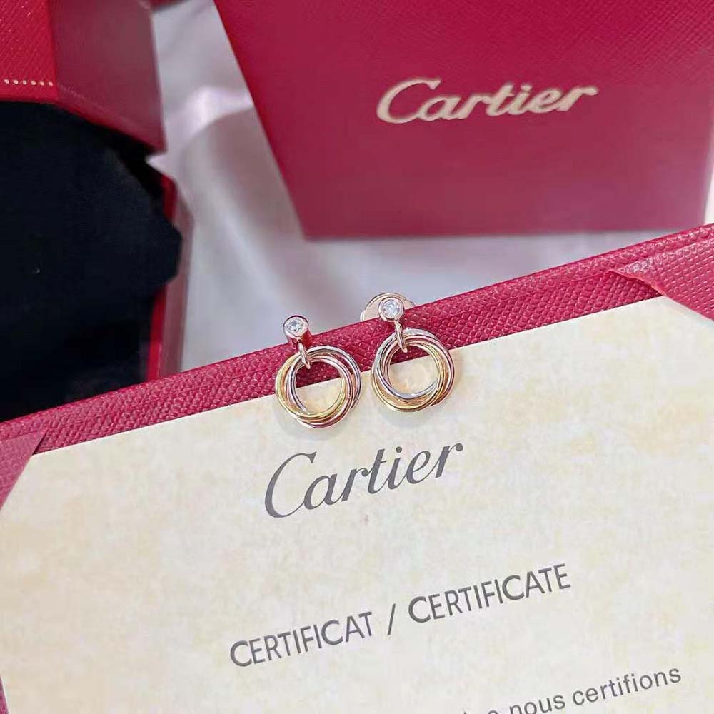 Cartier Women Trinity earrings 18K White Gold (2)