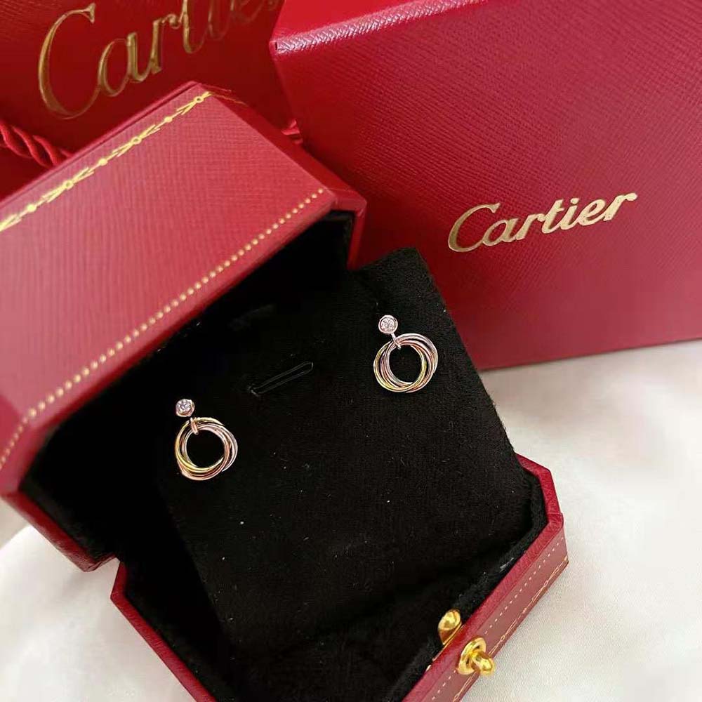 Cartier Women Trinity earrings 18K White Gold (3)