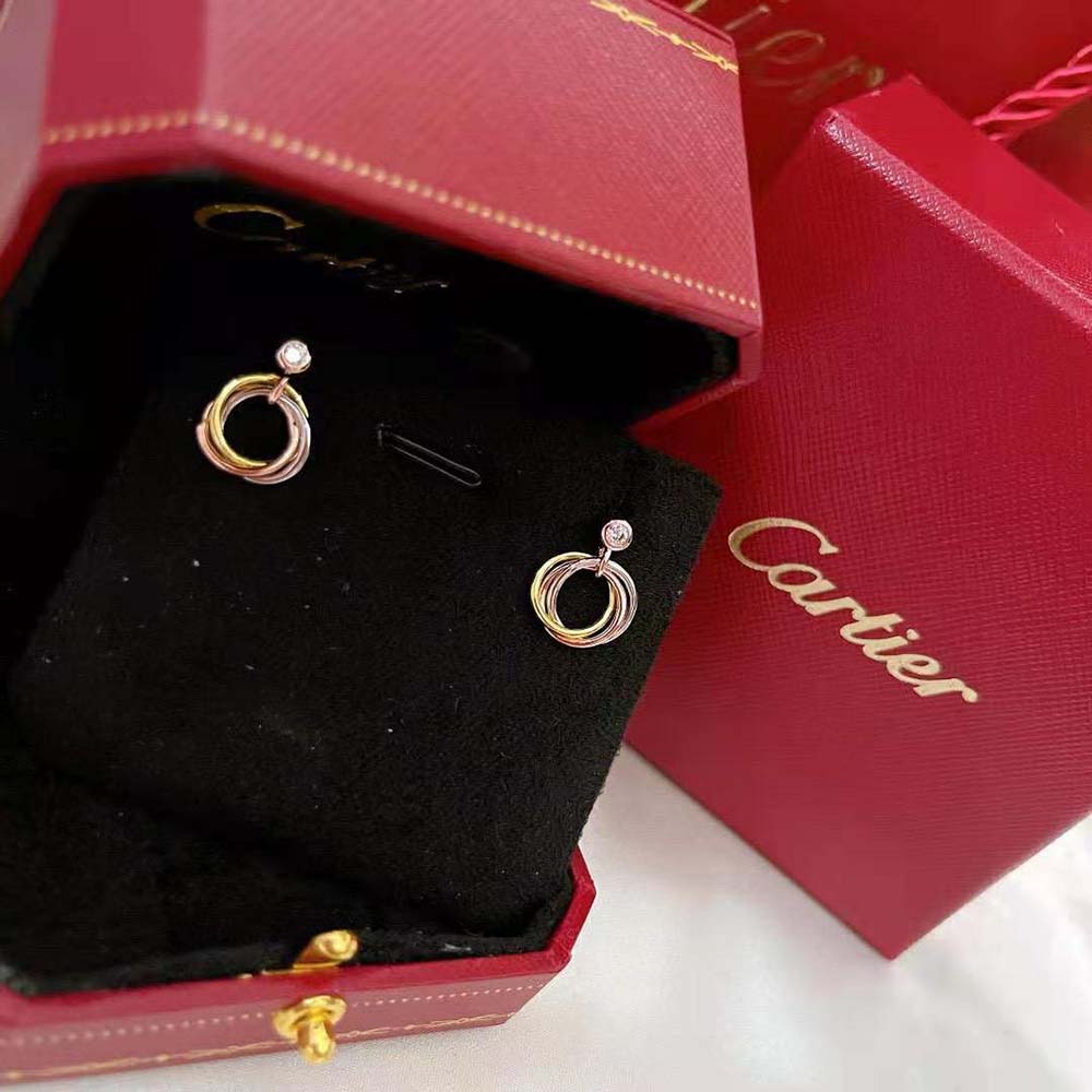 Cartier Women Trinity earrings 18K White Gold (4)