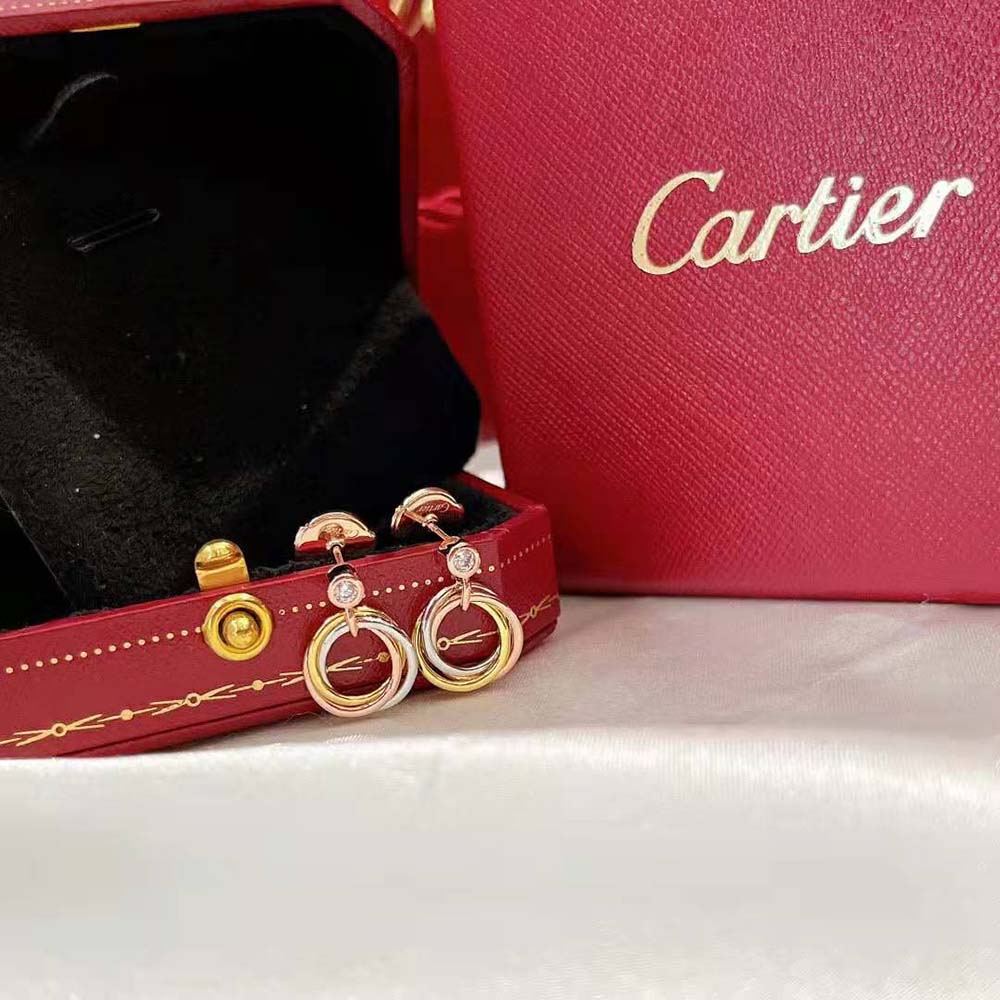 Cartier Women Trinity earrings 18K White Gold (5)