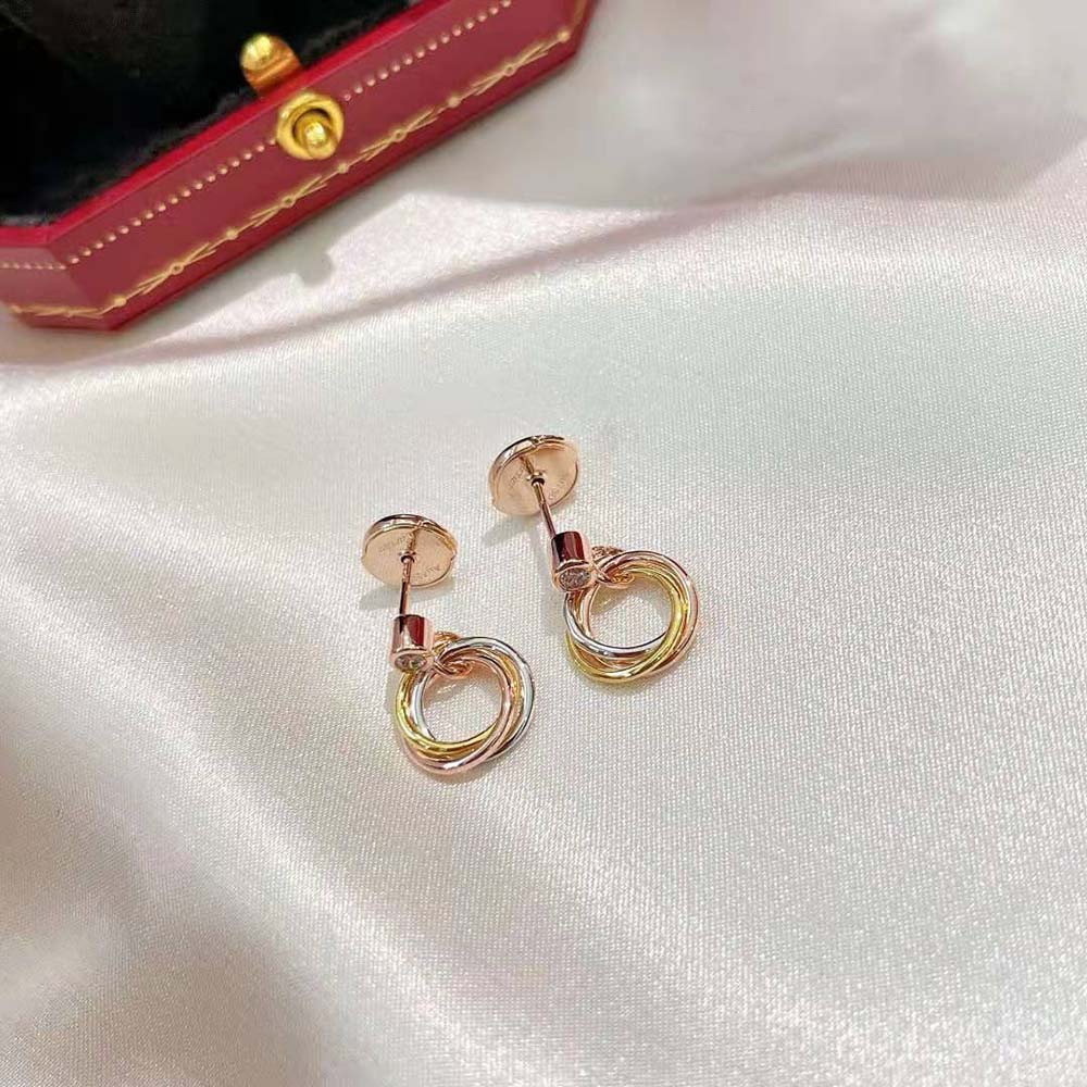 Cartier Women Trinity earrings 18K White Gold (7)