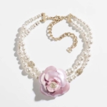 Chanel Women Choker in Metal Glass Pearls Imitation Pearls & Strass