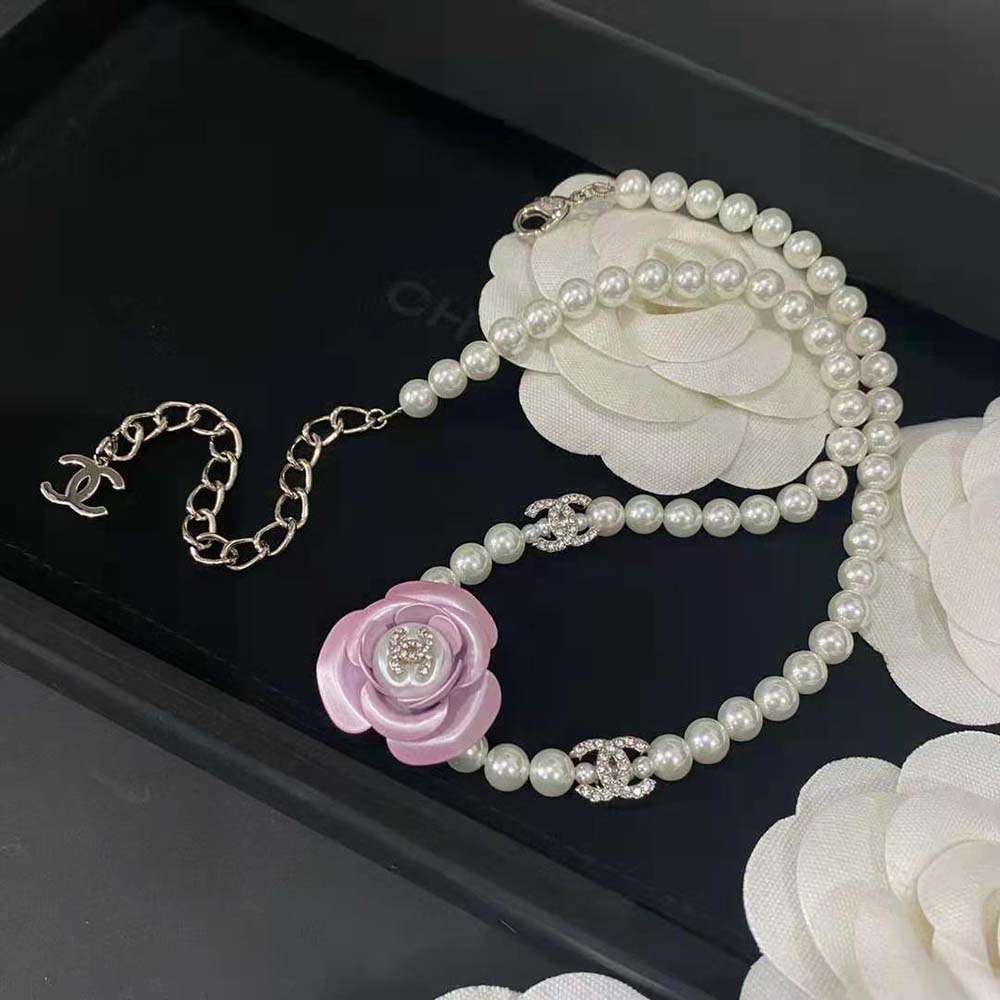 Chanel Women Choker in Metal Glass Pearls Imitation Pearls & Strass (3)