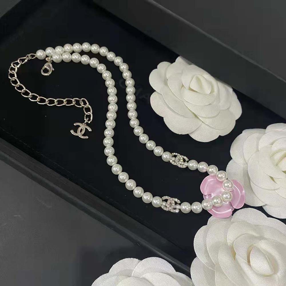 Chanel Women Choker in Metal Glass Pearls Imitation Pearls & Strass (4)