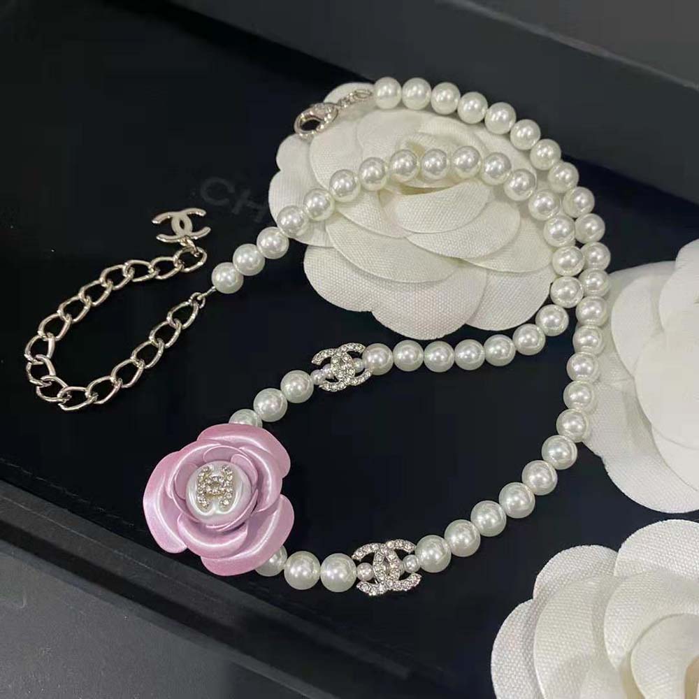 Chanel Women Choker in Metal Glass Pearls Imitation Pearls & Strass (5)