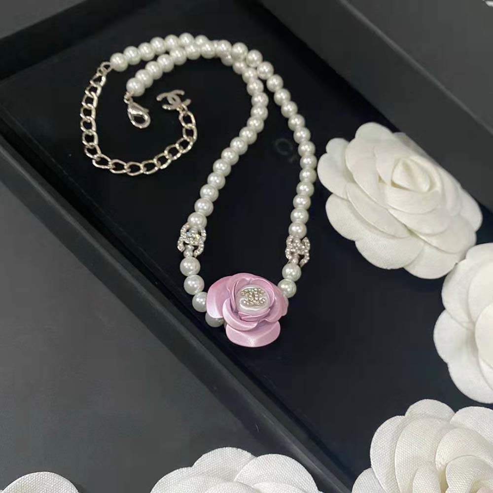 Chanel Women Choker in Metal Glass Pearls Imitation Pearls & Strass (6)