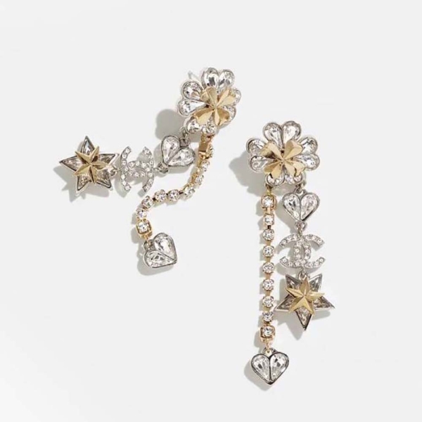 Chanel Women Pendant Earrings in Metal & Strass (1)