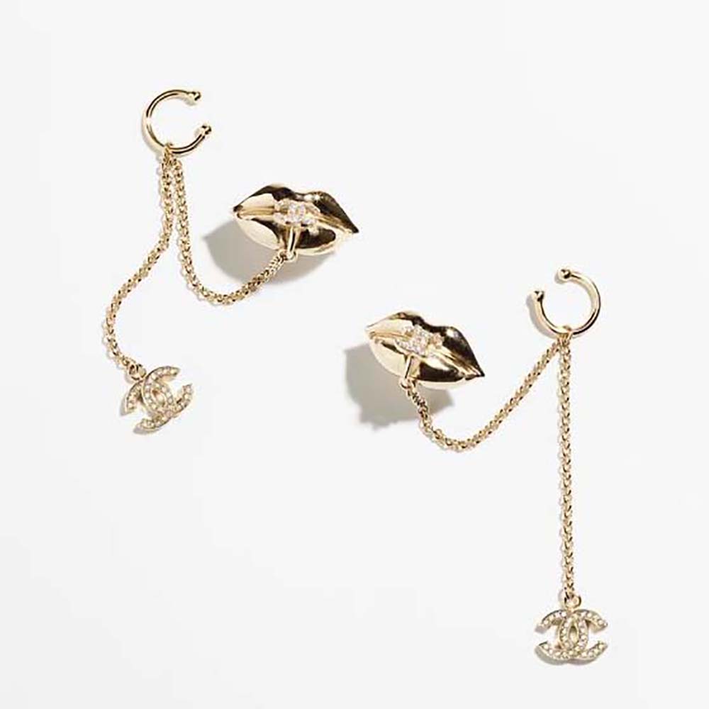 Chanel Women Earrings in Metal & Strass