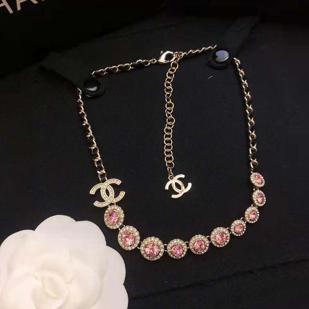 Chanel Women Necklace in Metal Lambskin & Strass (2)