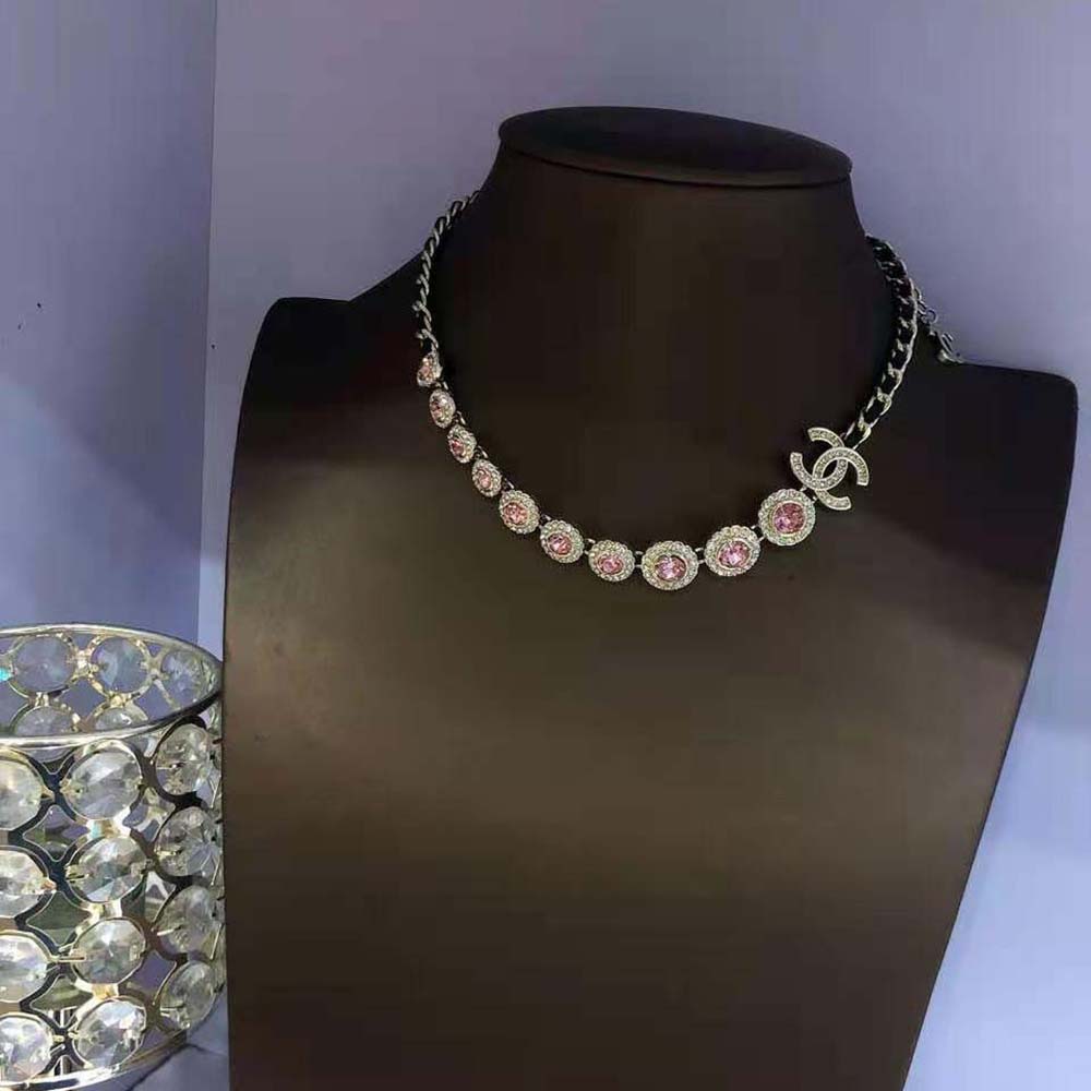 Chanel Women Necklace in Metal Lambskin & Strass (6)