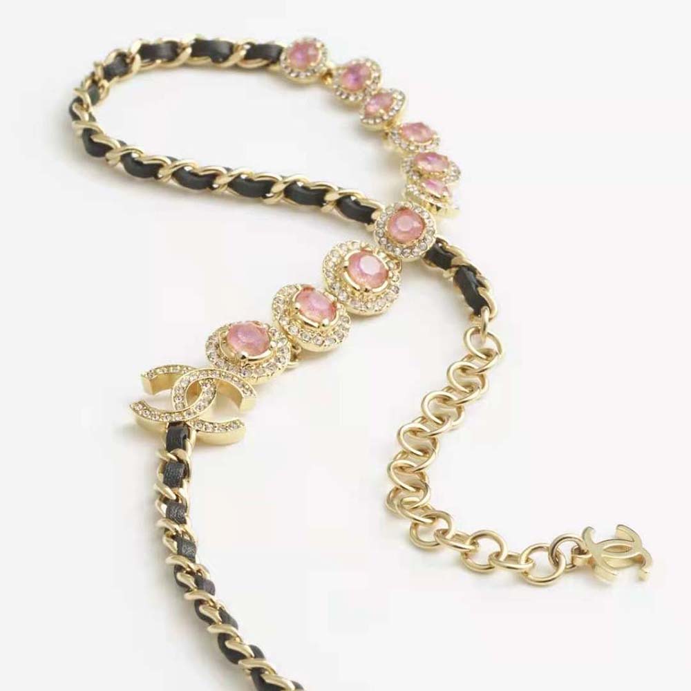 Chanel Women Necklace in Metal Lambskin & Strass (7)