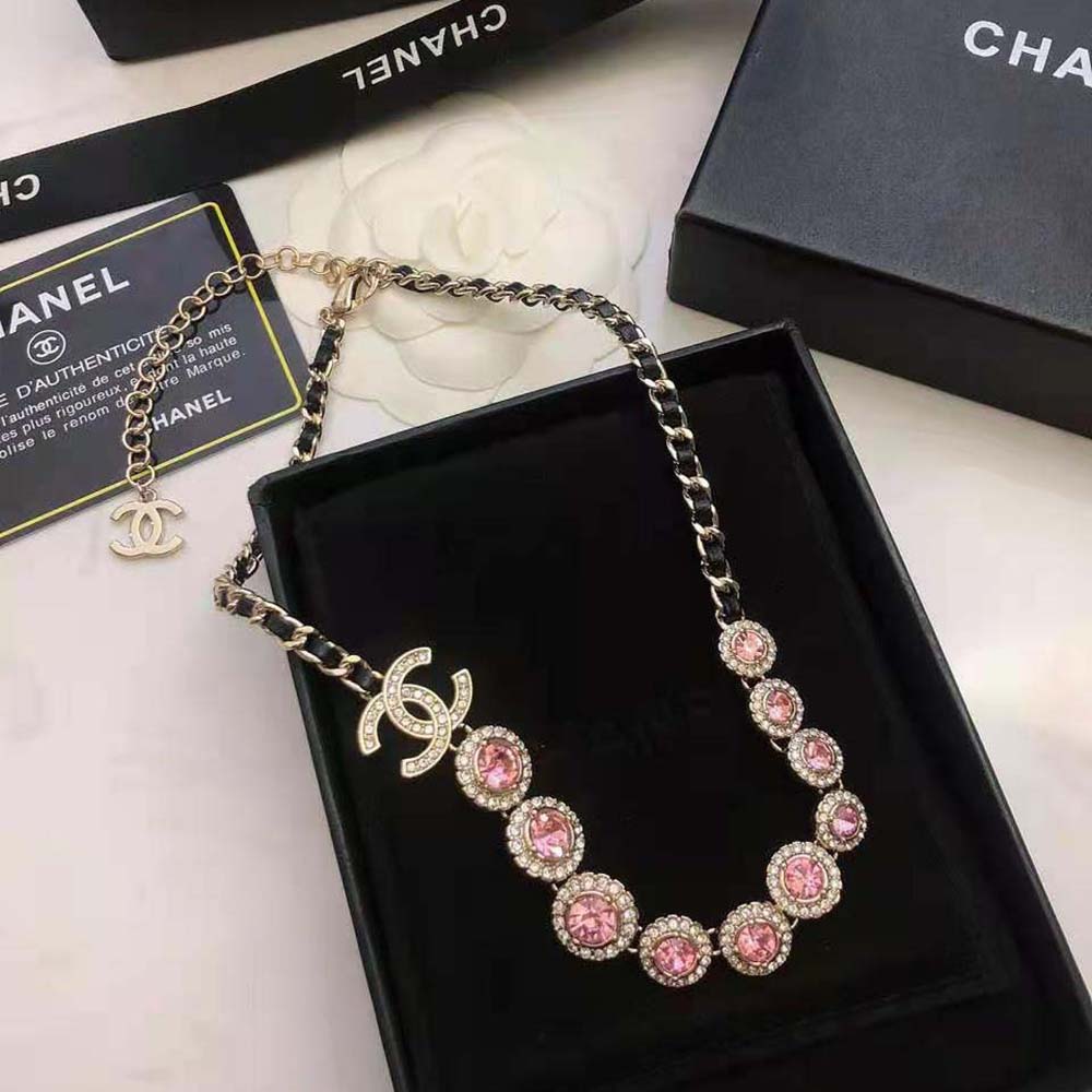 Chanel Women Necklace in Metal Lambskin & Strass (9)