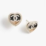 Chanel Women Stud Earrings in Metal & Strass