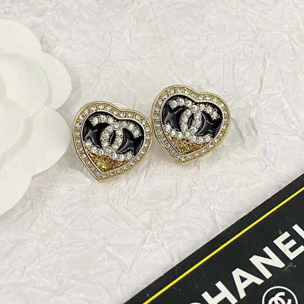 Chanel Women Stud Earrings in Metal & Strass (5)
