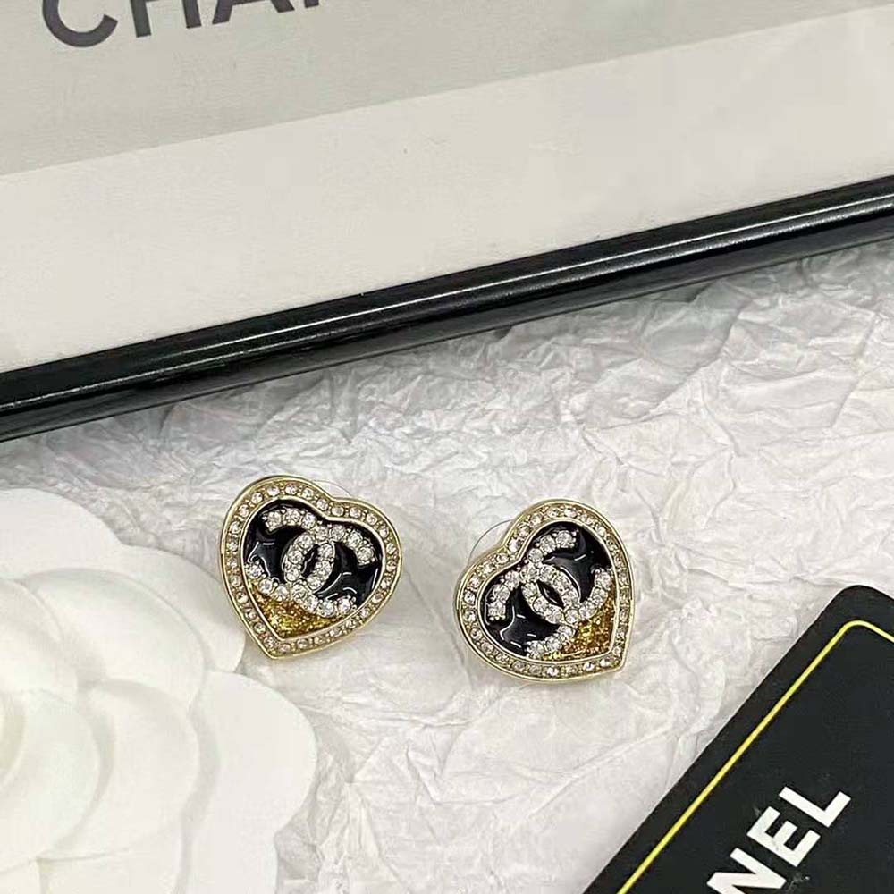 Chanel Women Stud Earrings in Metal & Strass (6)