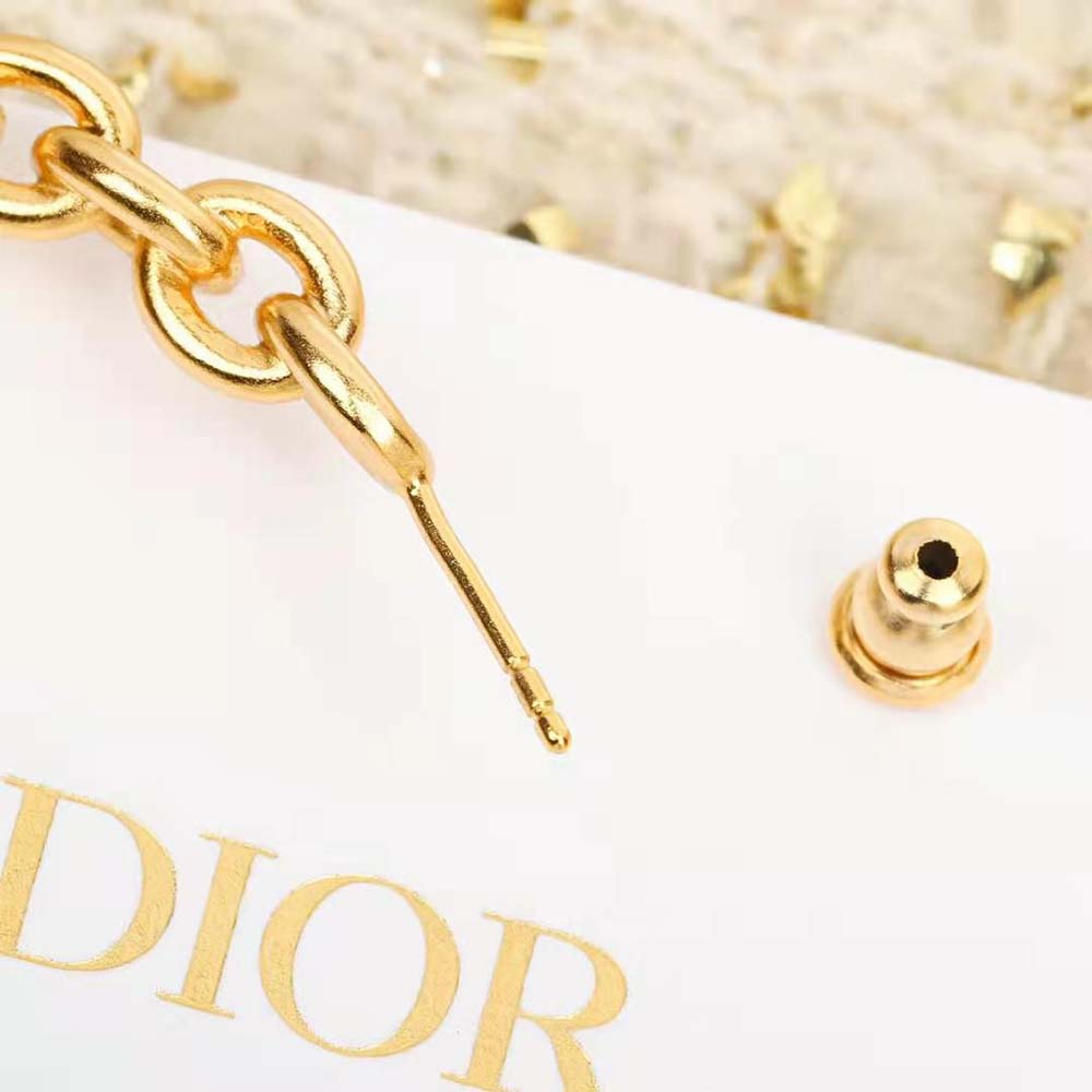Dior Women CD Lock Earrings Gold-Finish Metal (5)