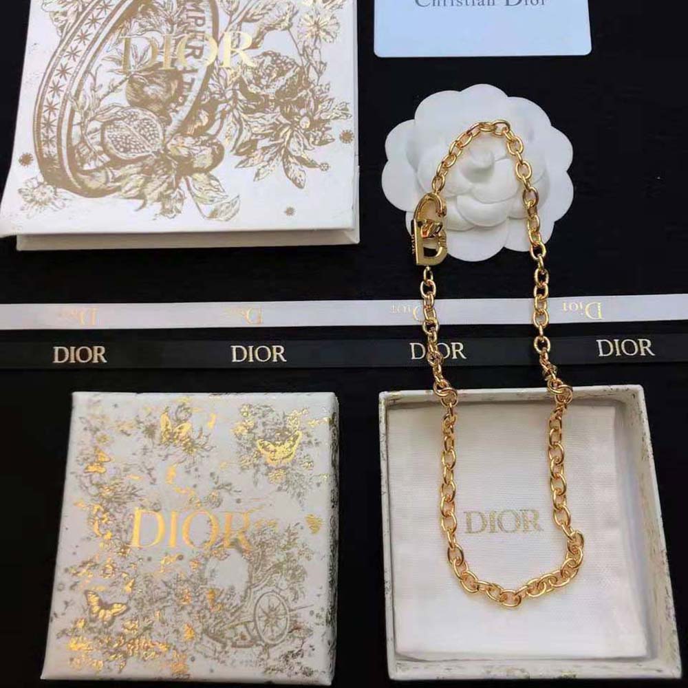 Dior Women CD Lock Necklace Gold-Finish Metal (2)