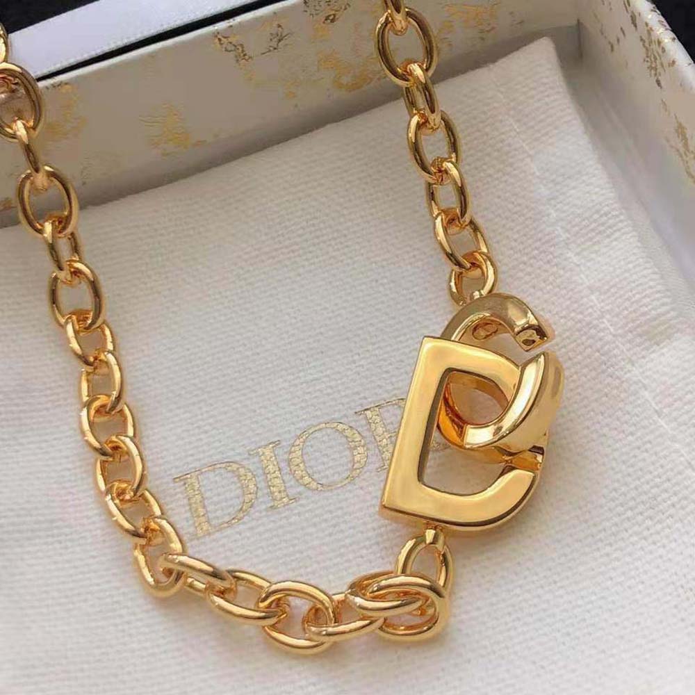 Dior Women CD Lock Necklace Gold-Finish Metal (5)