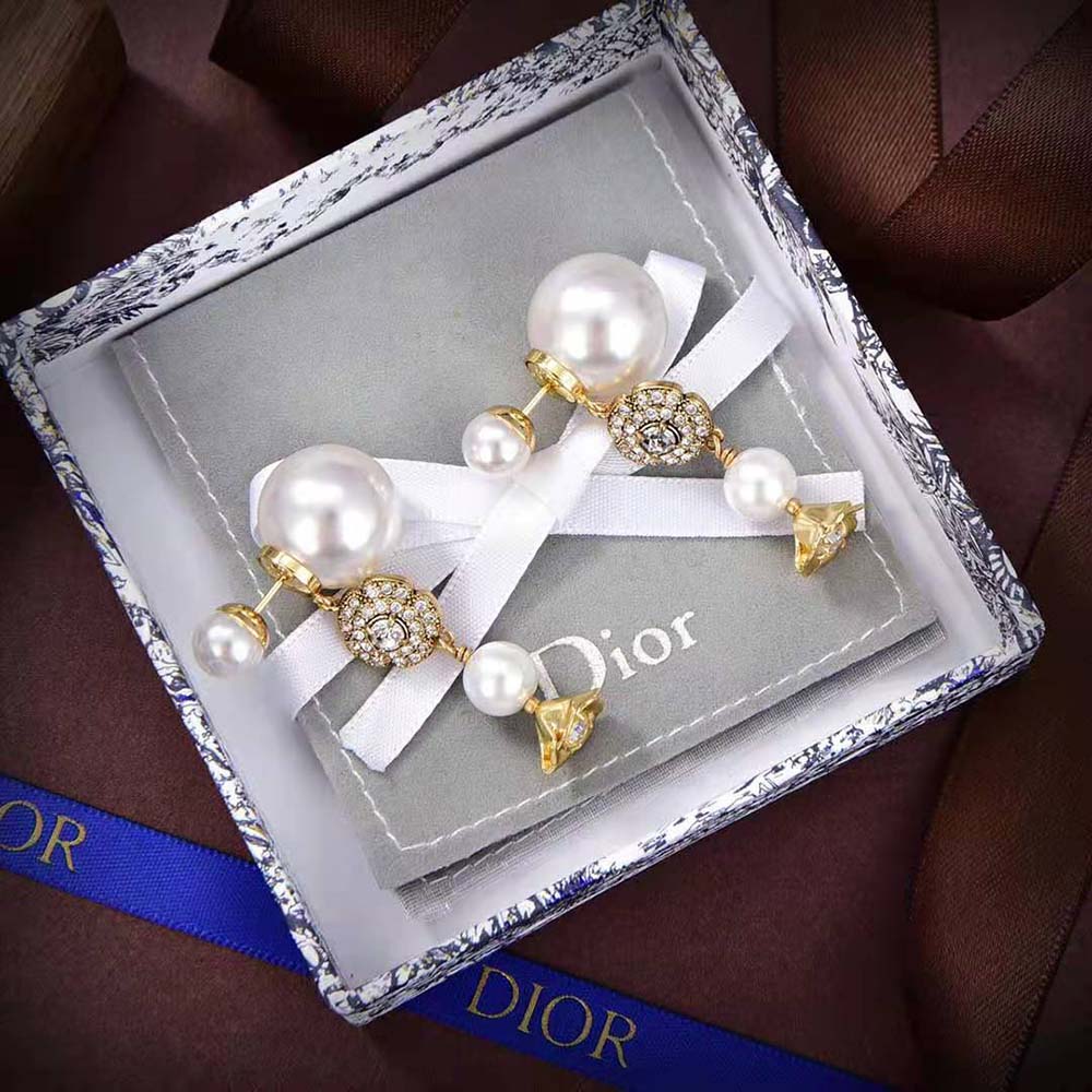 Dior Women Jardin Enchanté Earrings Antique Matte Copper-Finish Metal (2)