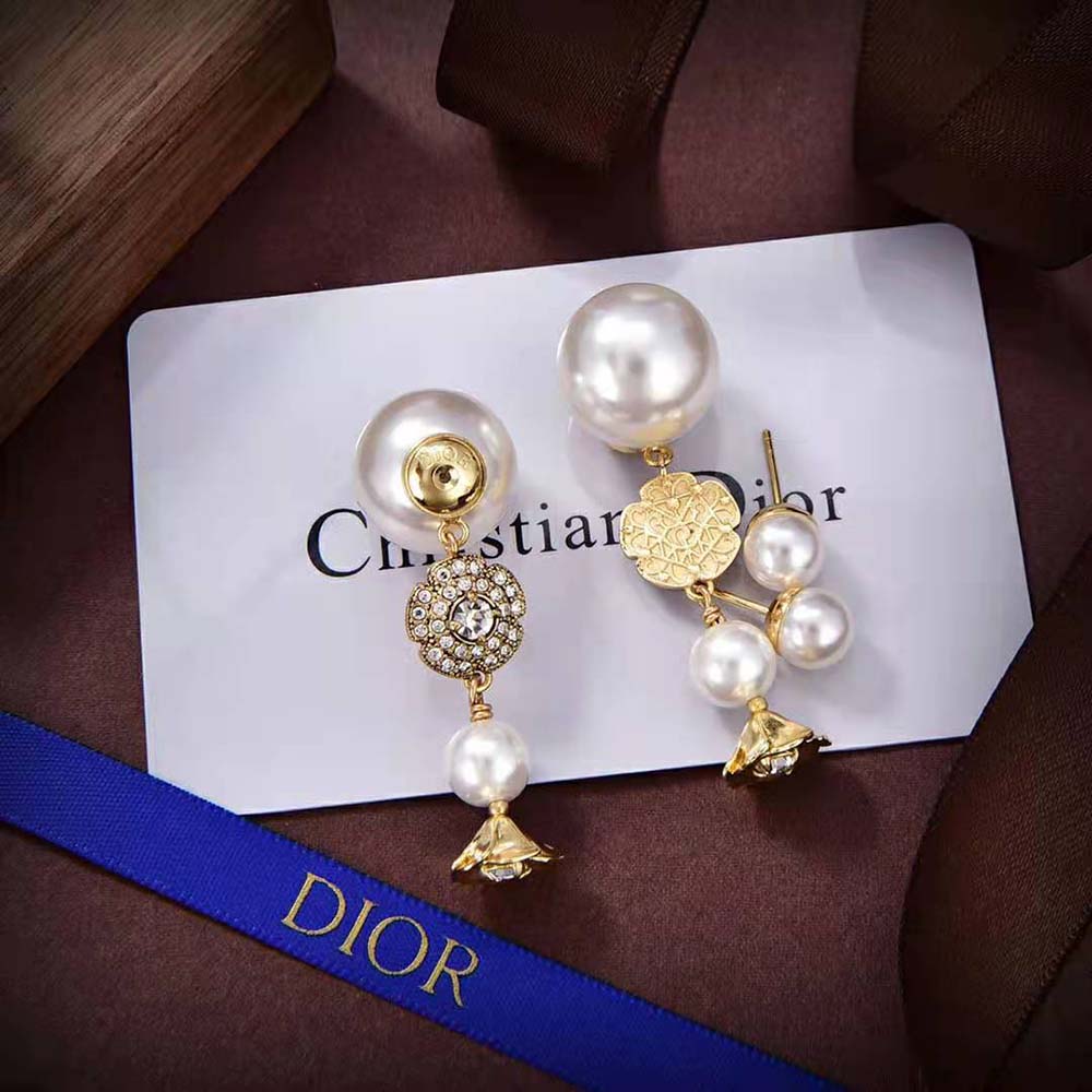 Dior Women Jardin Enchanté Earrings Antique Matte Copper-Finish Metal (3)
