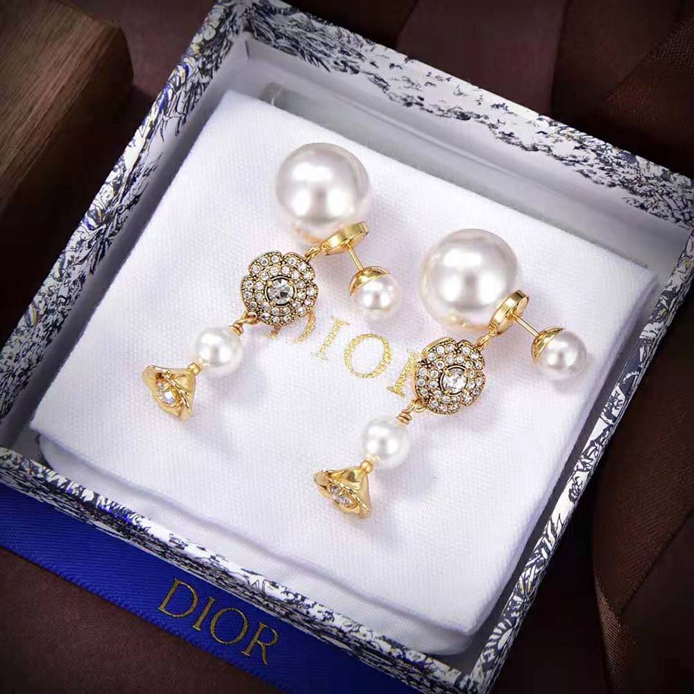 Dior Women Jardin Enchanté Earrings Antique Matte Copper-Finish Metal (5)