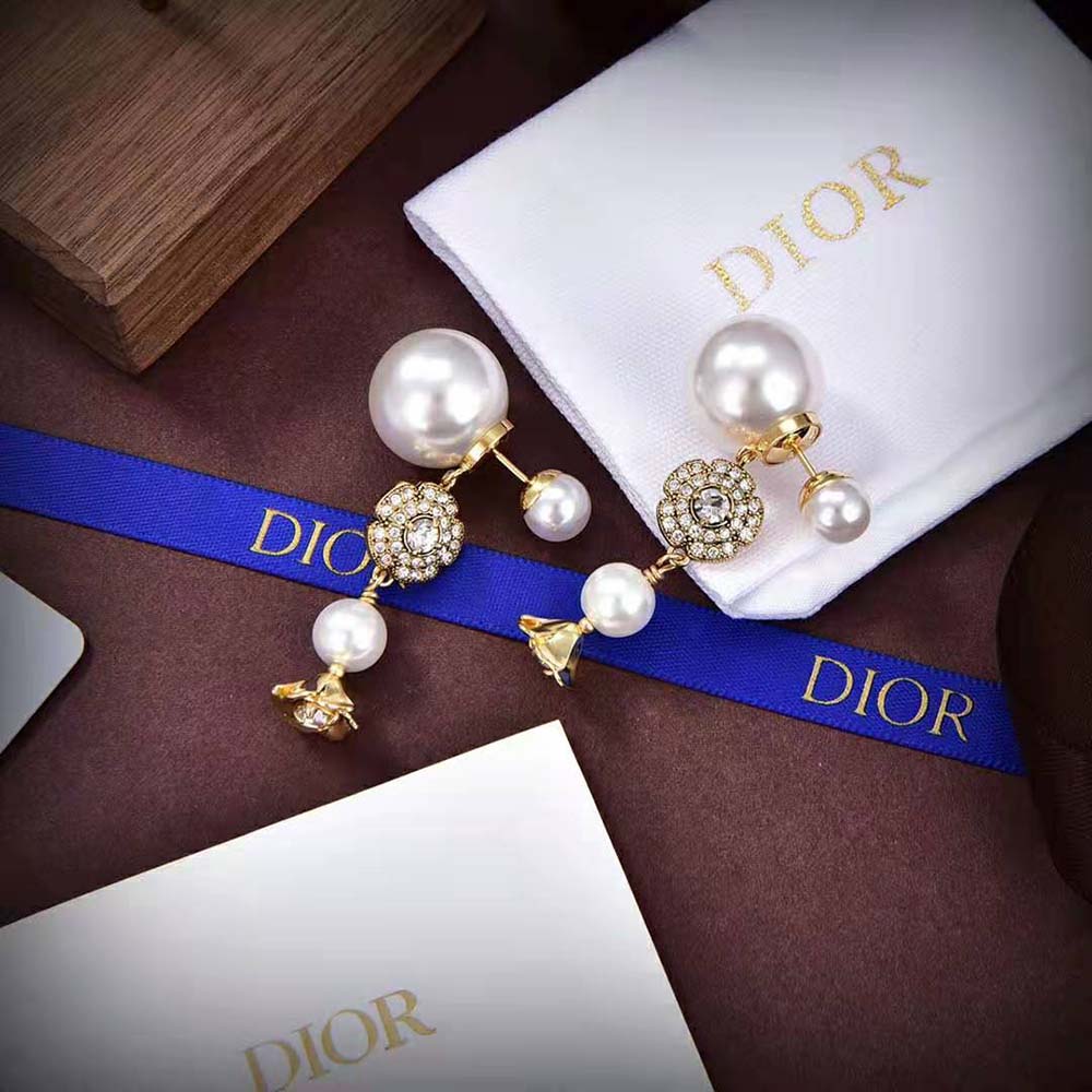 Dior Women Jardin Enchanté Earrings Antique Matte Copper-Finish Metal (6)