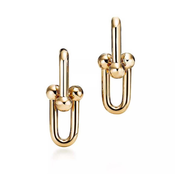Tiffany HardWear Large Link Earrings in Yellow Gold (1)