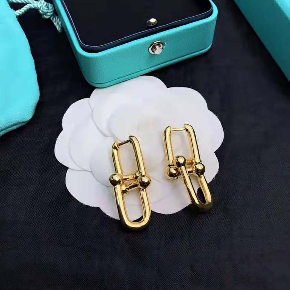 Tiffany HardWear Large Link Earrings in Yellow Gold (4)
