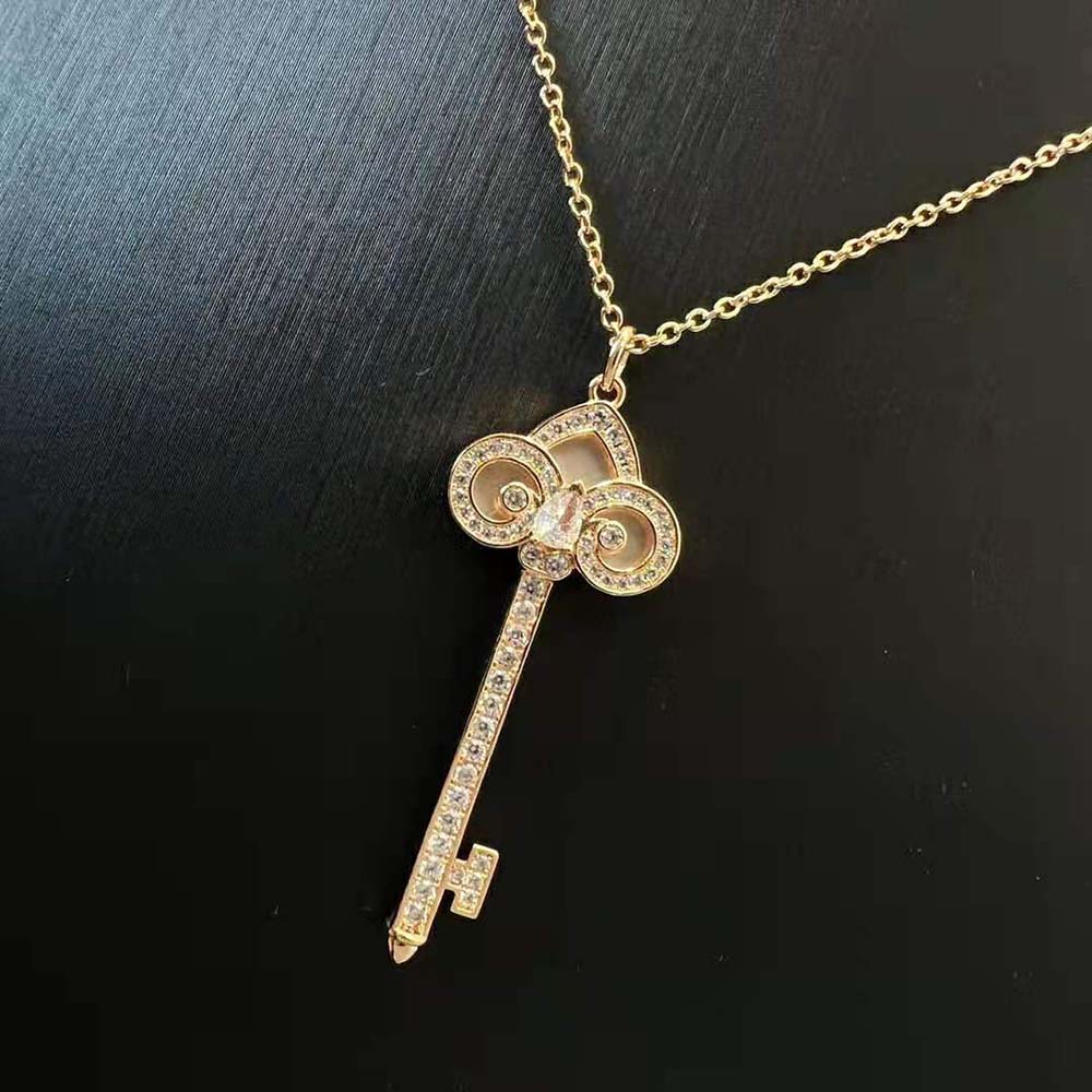 Tiffany Keys Fleur de Lis Key in 18k Gold and Diamonds (6)