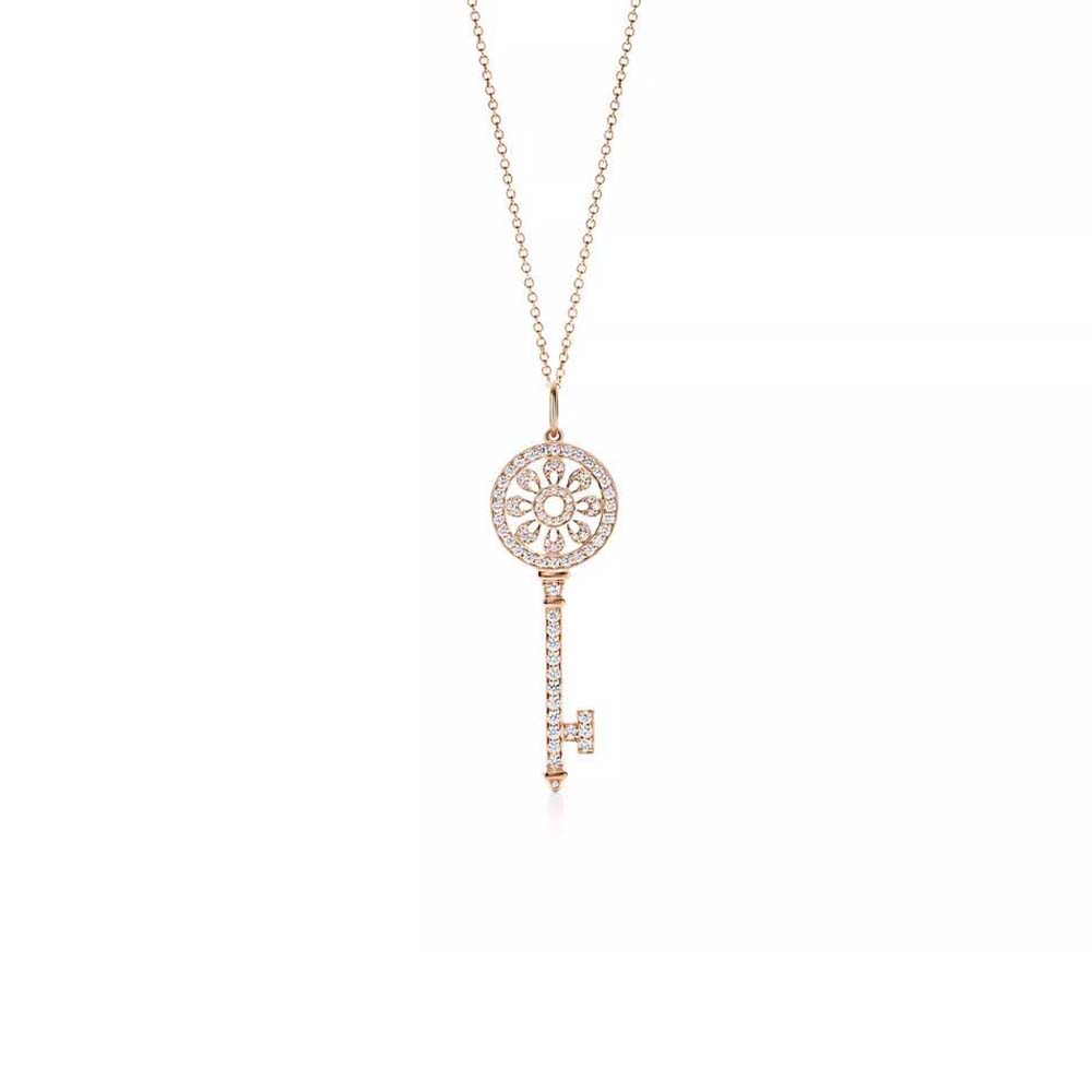 Tiffany Keys Petals Key Pendant in 18k Rose Gold