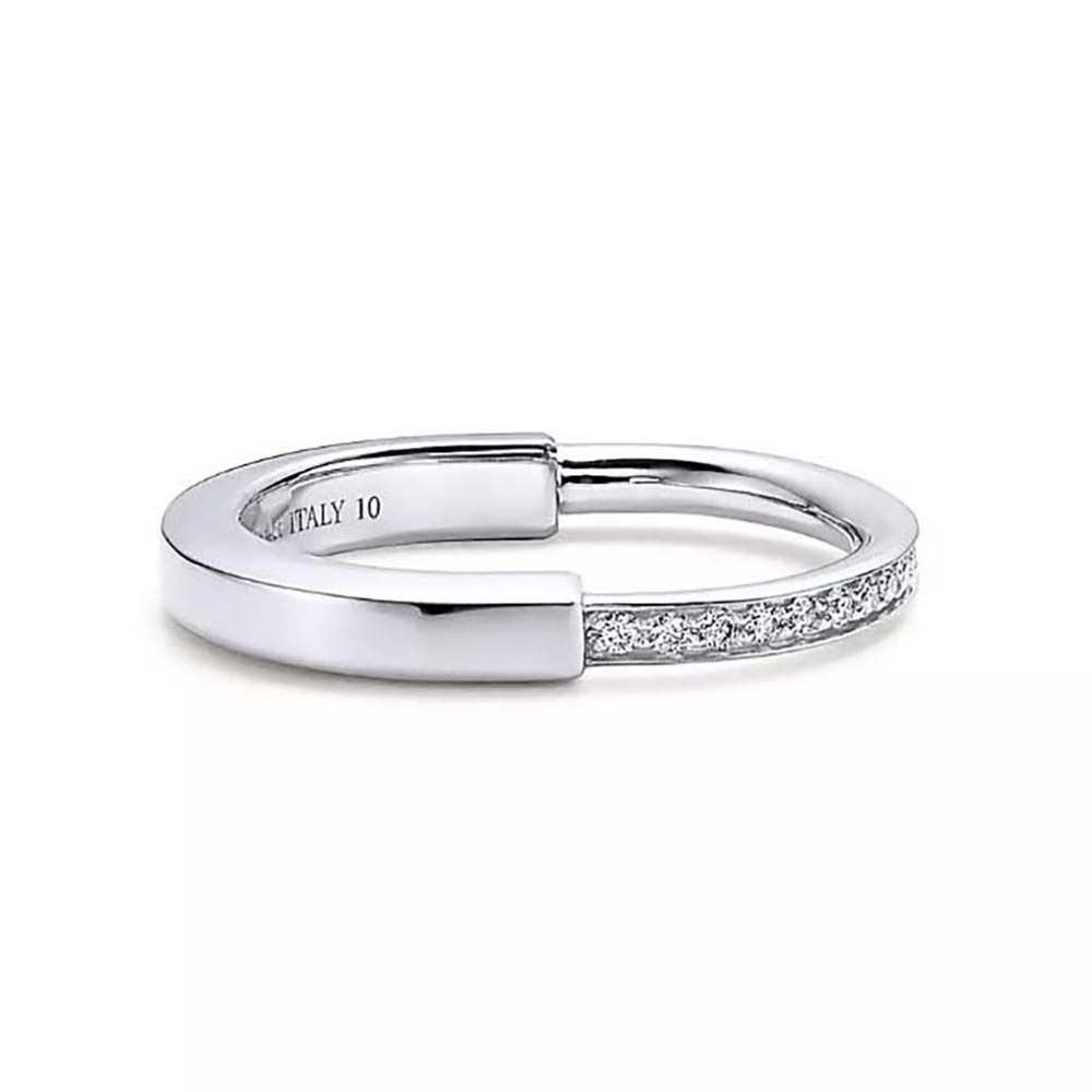 Tiffany Lock Ring in White Gold with Diamonds