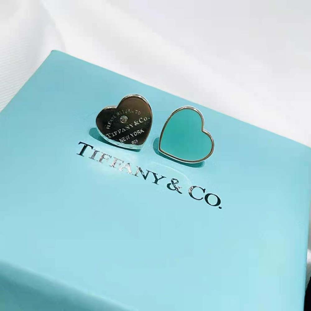 Tiffany Return to Tiffany® Earrings in Silver with Tiffany Blue® and a Diamond (4)