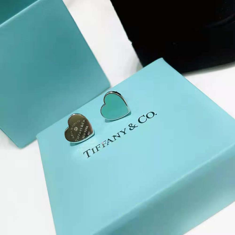 Tiffany Return to Tiffany® Earrings in Silver with Tiffany Blue® and a Diamond (7)