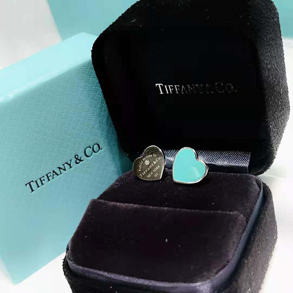 Tiffany Return to Tiffany® Earrings in Silver with Tiffany Blue® and a Diamond (8)