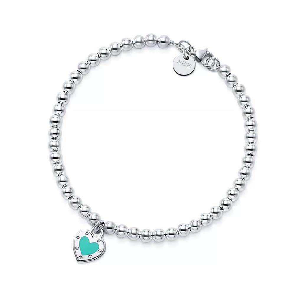 Tiffany Return to Tiffany® Love Tiffany Blue® Heart Tag Bead Bracelet in Silver