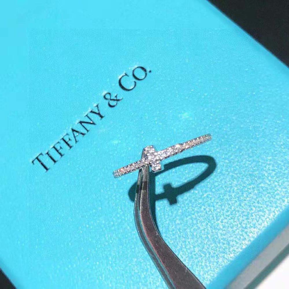 Tiffany T Diamond Wire Band Ring in 18k White Gold (6)