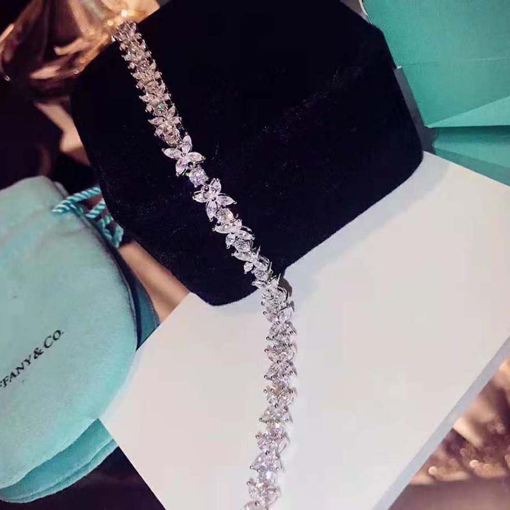 Tiffany Tiffany Victoria® Cluster Tennis Bracelet in Platinum with Diamonds (3)